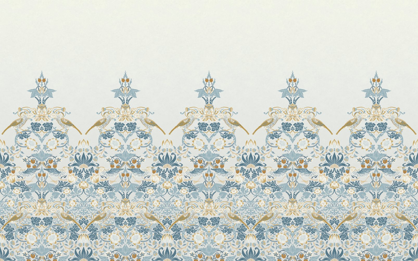 Strawberry Thief Soft Blue Bespoke Mural