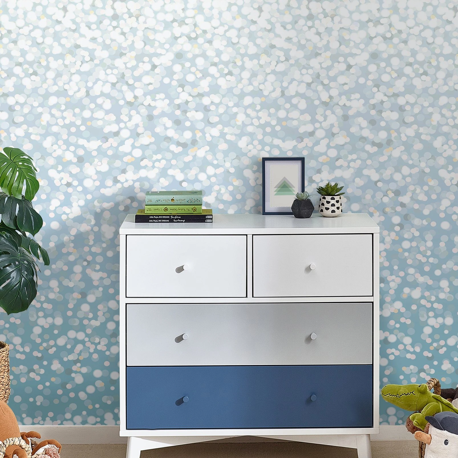 Ombre Spot Mural Ocean