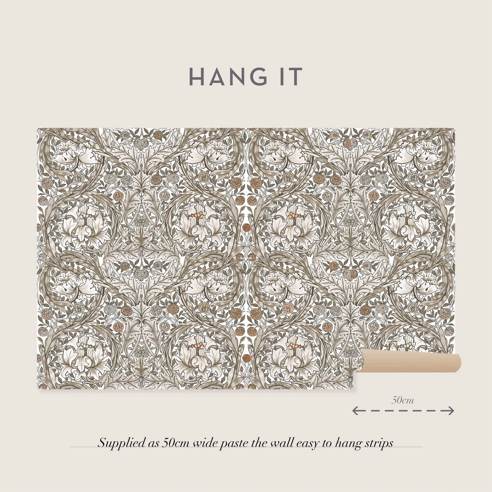 African Marigold Neutral Bespoke Mural