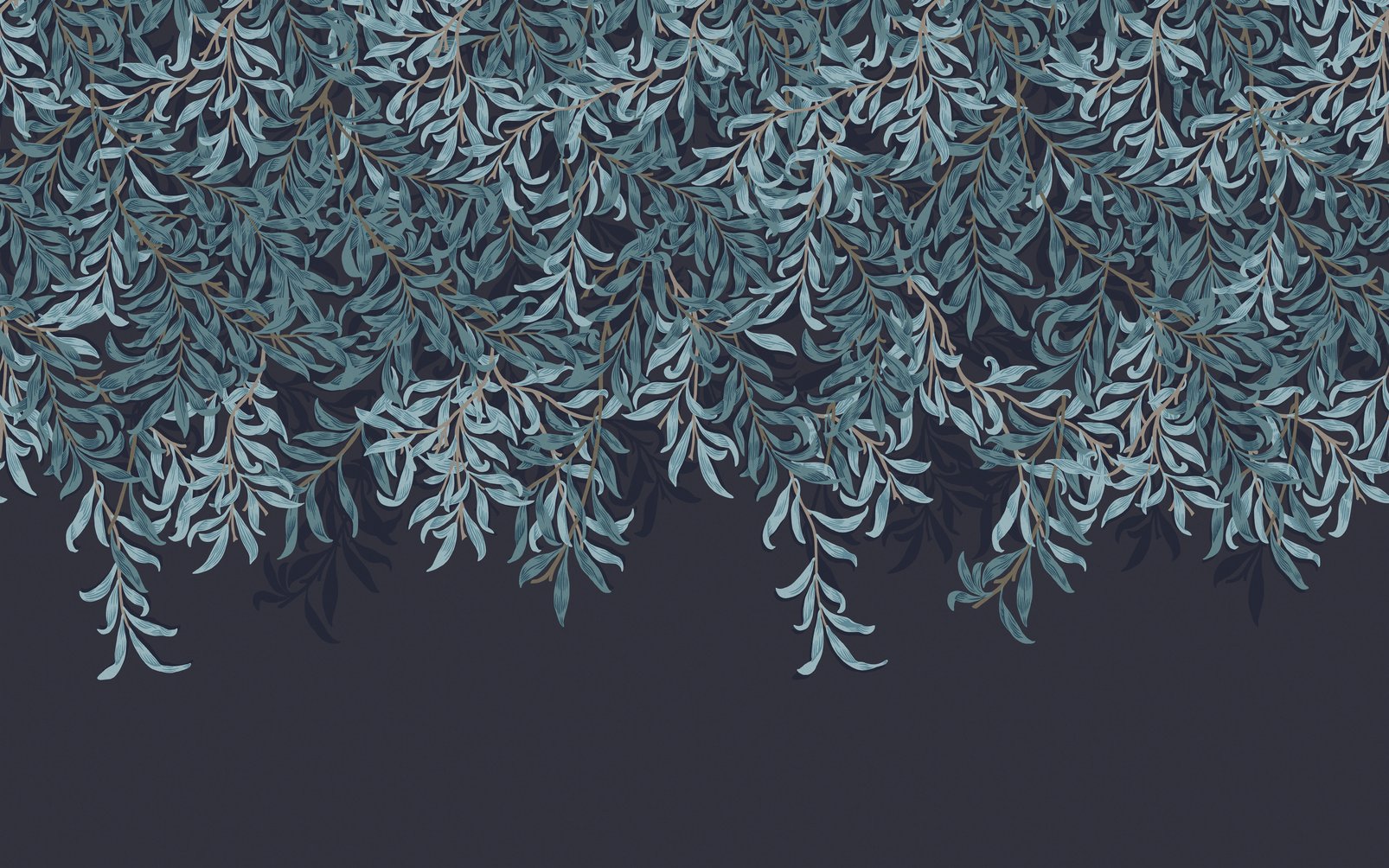 Willow Bough Navy Bespoke Mural
