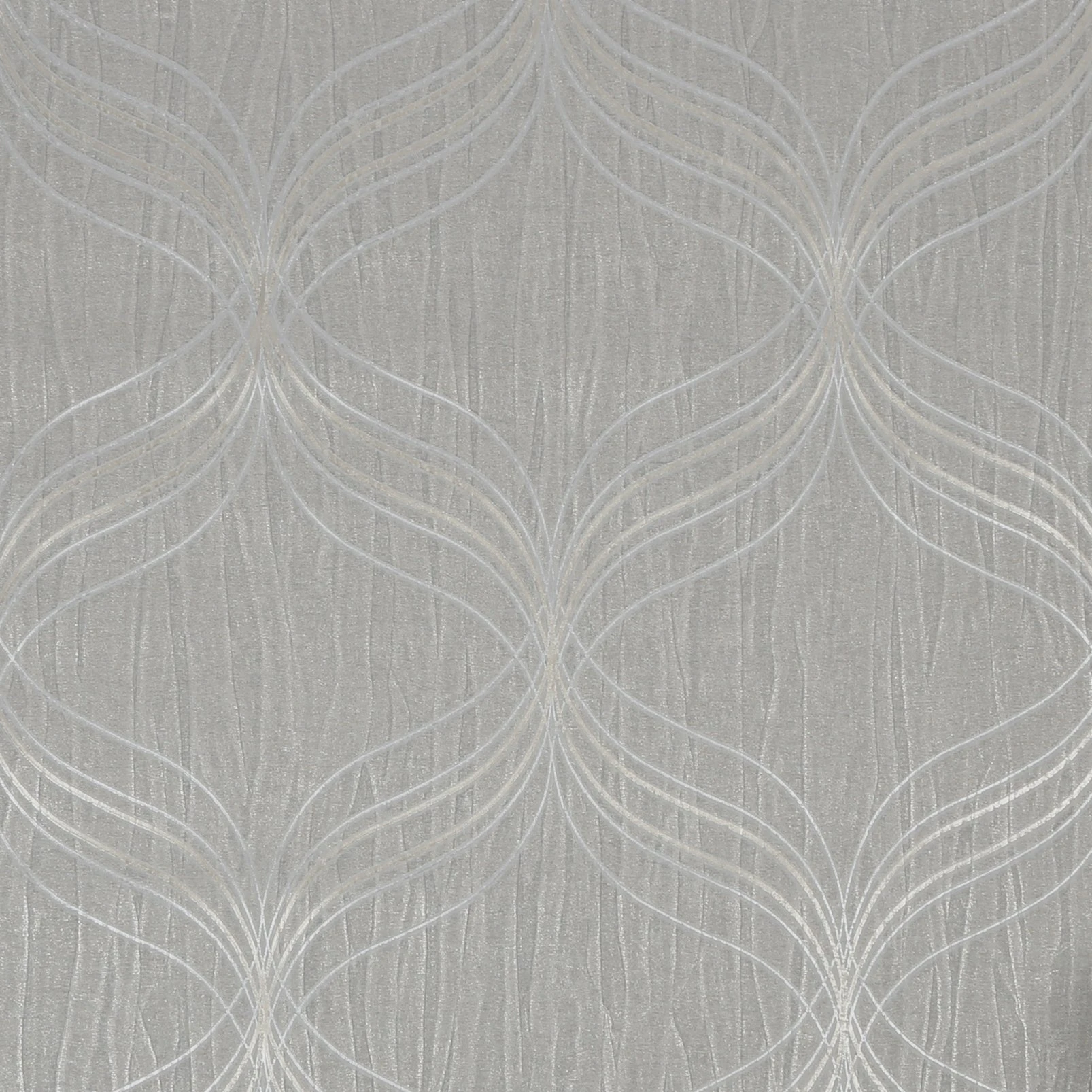 Optical Geo Silver Wallpaper