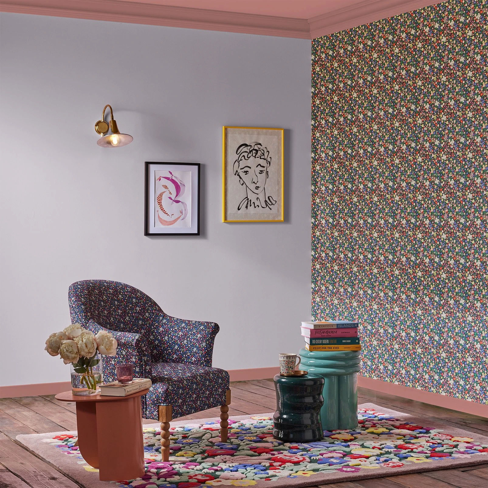 Cath Kidston Harmony Ditsy Night Wallpaper