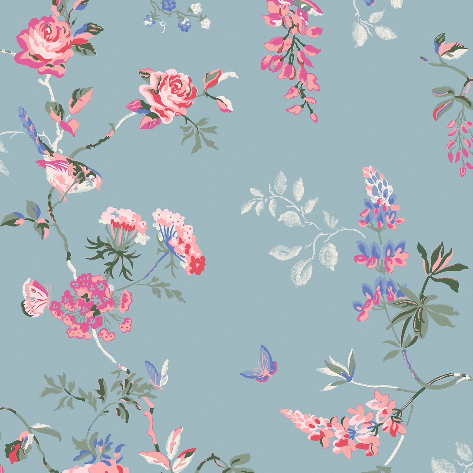 Cath Kidston Birds & Roses Summer Wallpaper