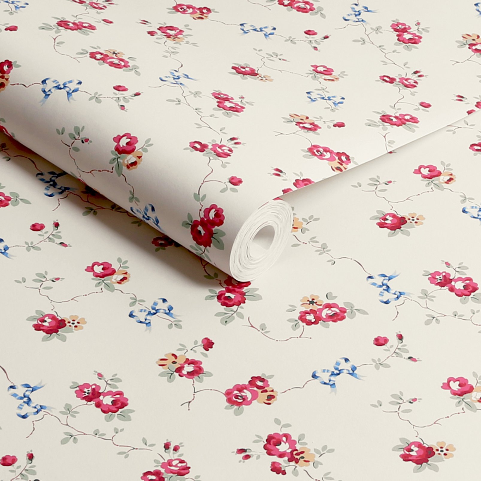 Cath Kidston Rose & Bows Cream Wallpaper