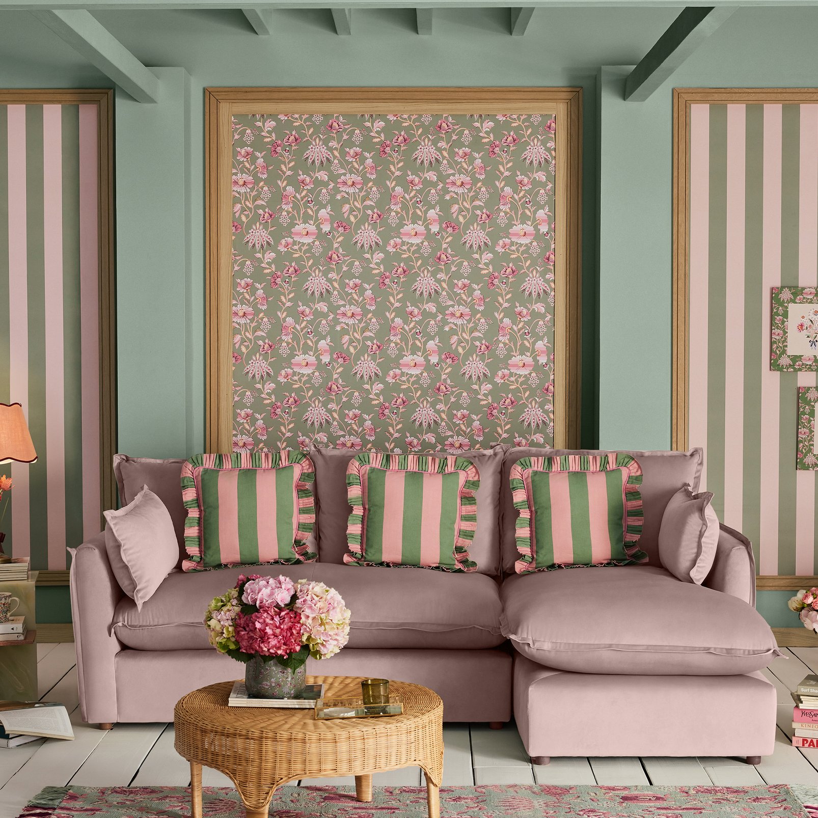 Cath Kidston Friendship Garden Sage Wallpaper