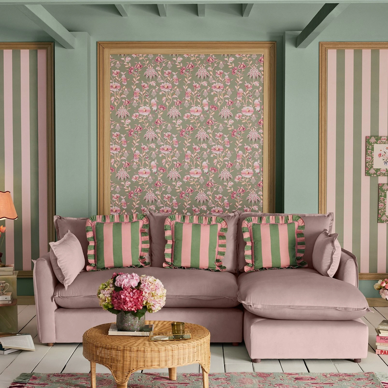 Cath Kidston Friendship Garden Sage Wallpaper