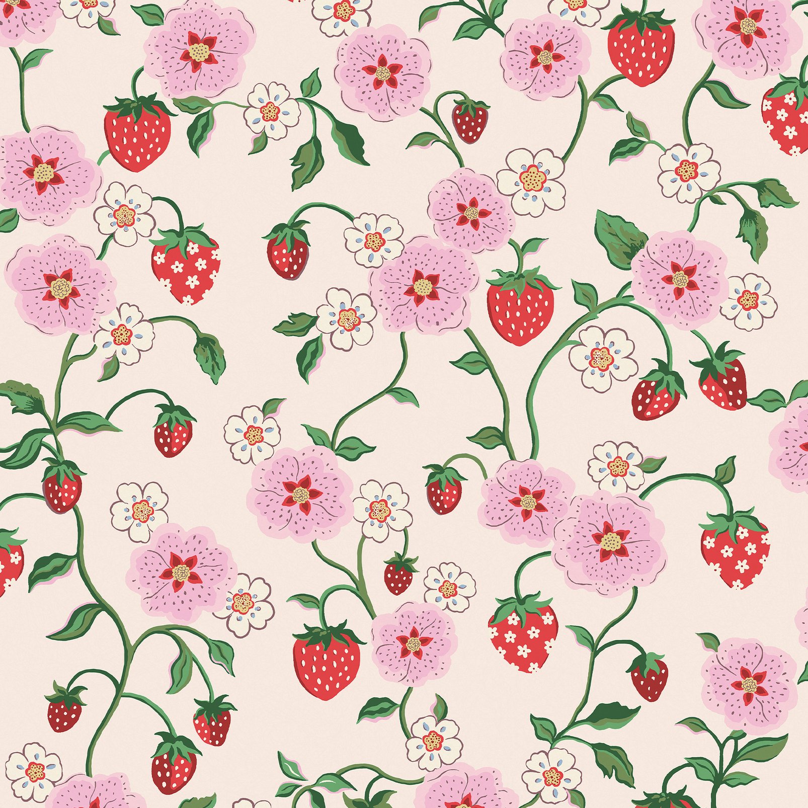 Cath Kidston Strawberry Spring Wallpaper