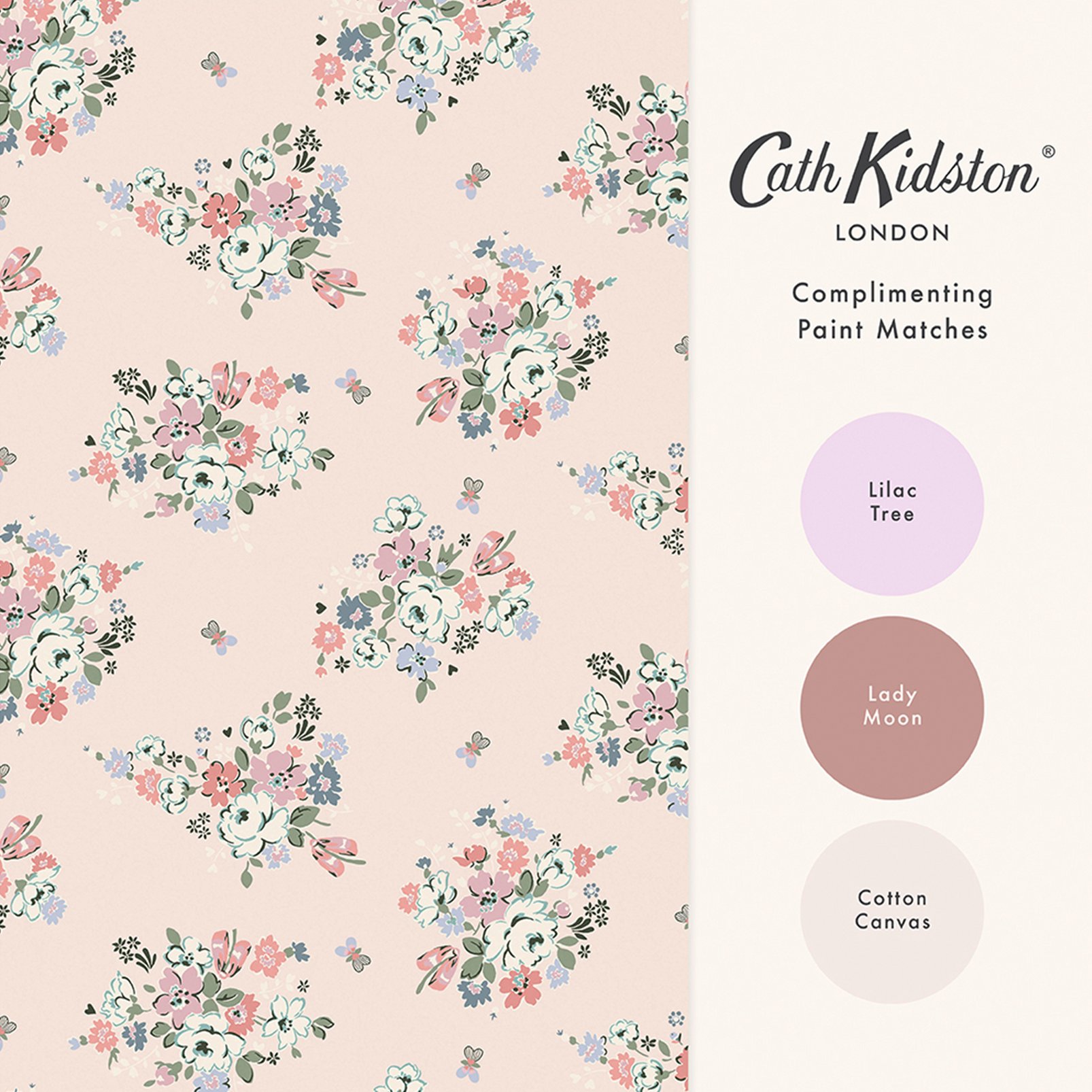Cath Kidston Clifton Floral Pink Wallpaper