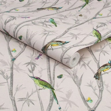 next chinoiserie bird trail natural wallpaper