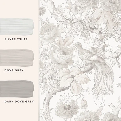 Laura Ashley Birtle Dove Grey Wallpaper