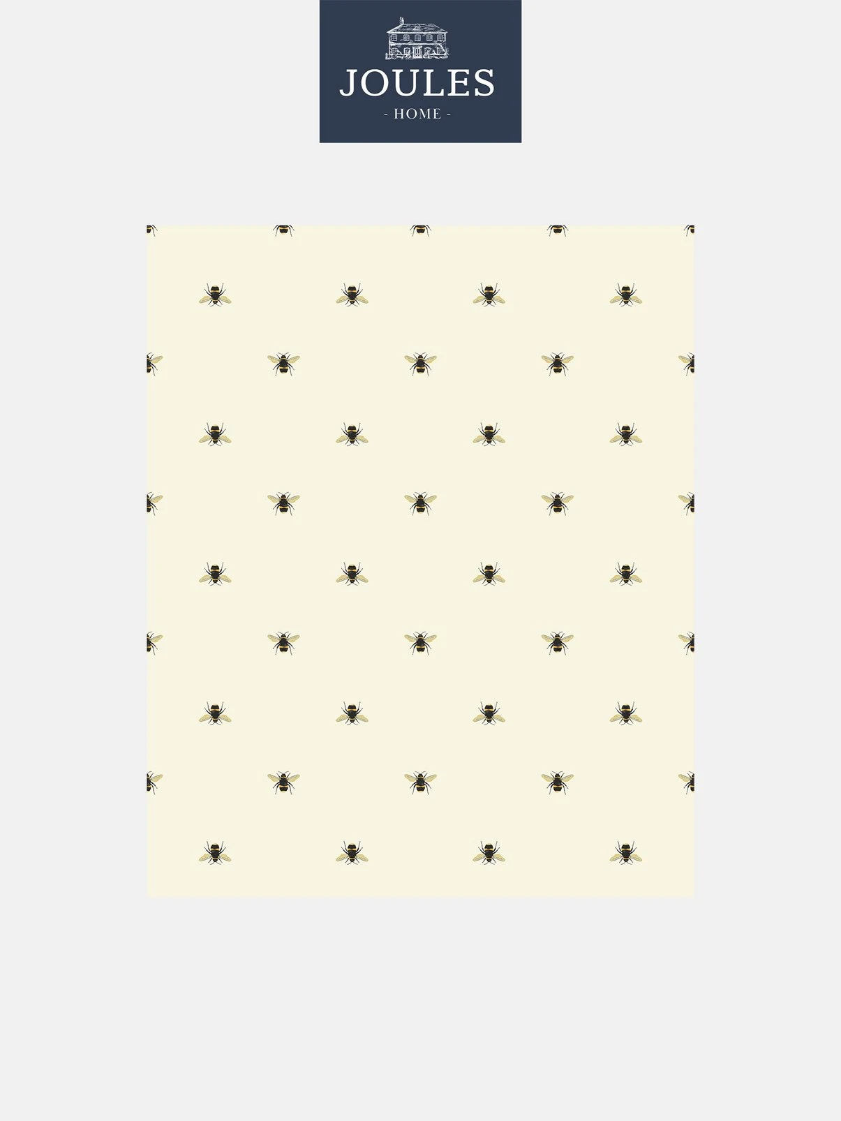 Joules Botanical Bee Creme Wallpaper