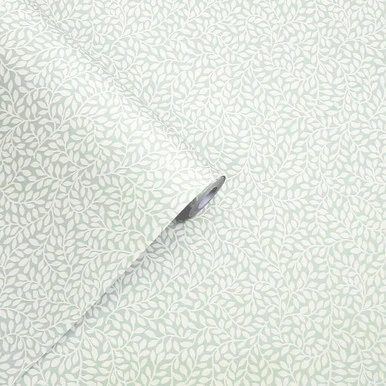 Laura Ashley Little Vines Duck Egg Wallpaper