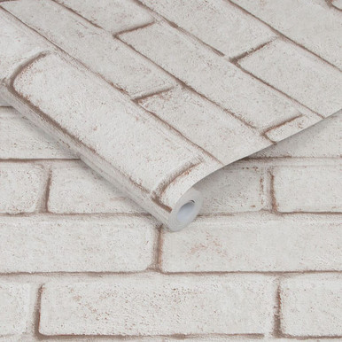 brick white & red wallpaper