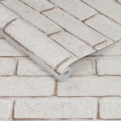 brick white & red wallpaper