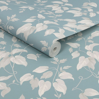 next trail flower duck egg wallpaper