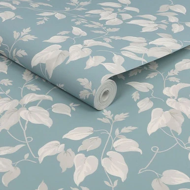 next trail flower duck egg wallpaper