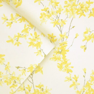 laura ashley forsythia sunshine wallpaper