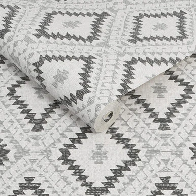 aztec geo mono wallpaper