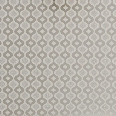 luxe ogee white wallpaper