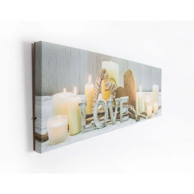 love led printed canvas wall art