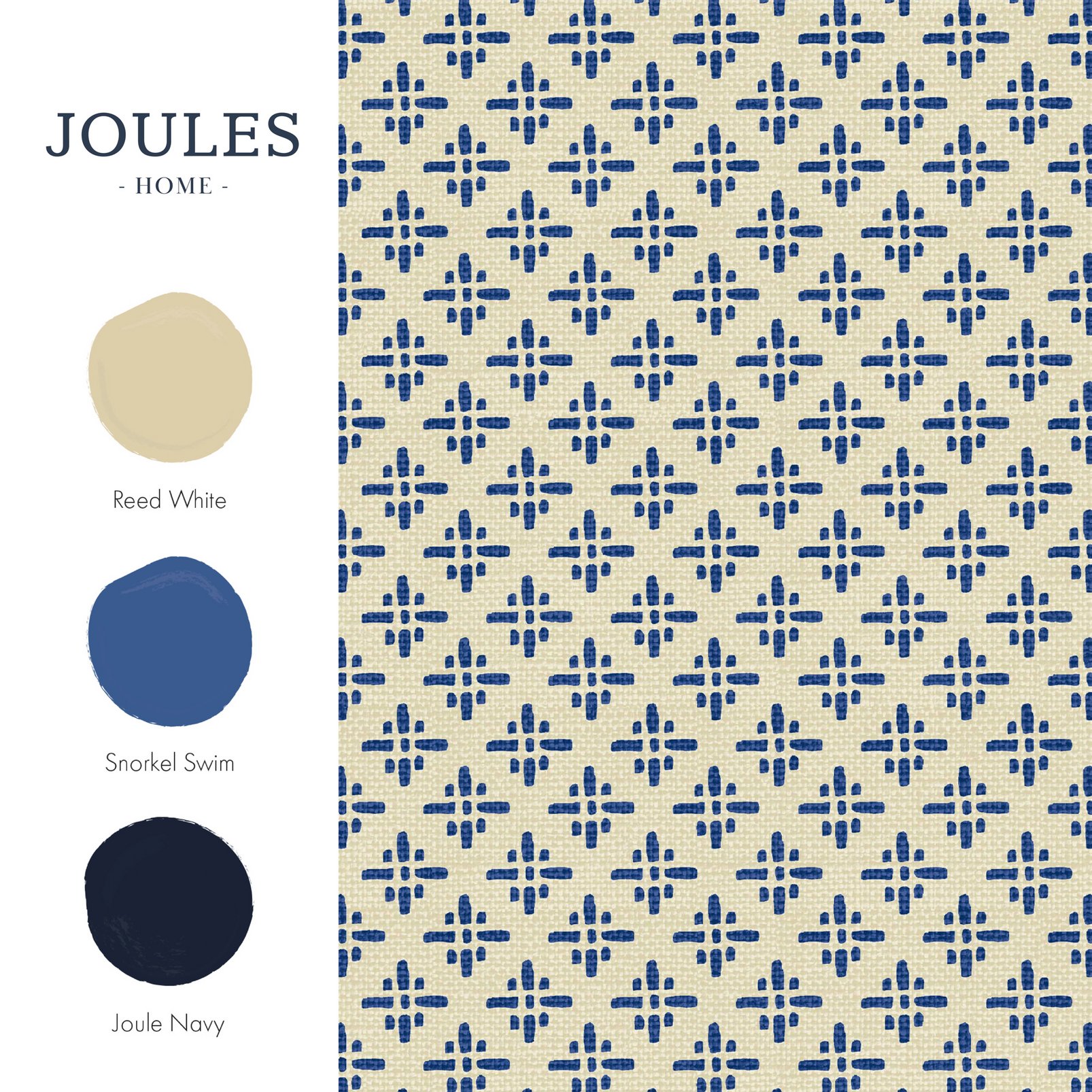 Joules Beckett Star Coast Blue Wallpaper