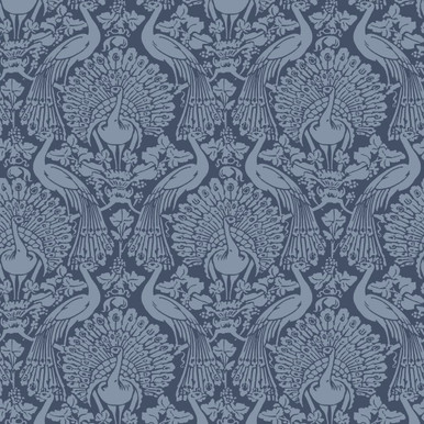 laura ashley peacock damask dusky seaspray wallpaper