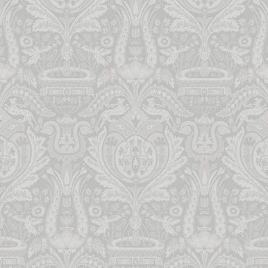 laura ashley heraldic damask slate grey wallpaper