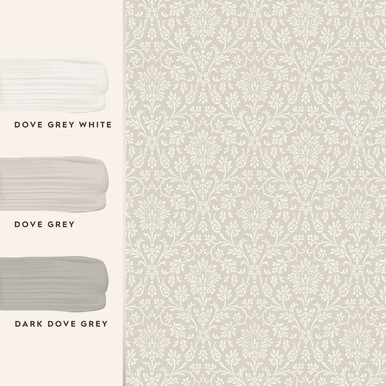 Laura Ashley Annecy Dove Grey Wallpaper