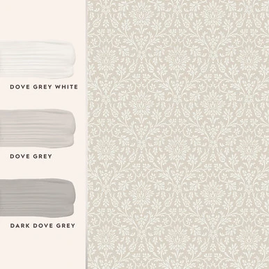 Laura Ashley Annecy Dove Grey Wallpaper