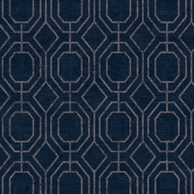 luxe geo navy wallpaper