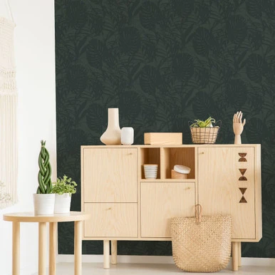 palm green tropical leaf wallpaper