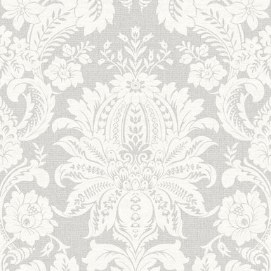 venetian damask grey wallpaper