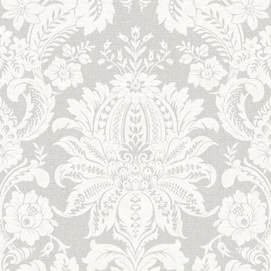 venetian damask grey wallpaper