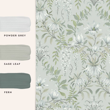 Laura Ashley Parterre Sage Wallpaper