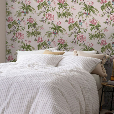 next birds & blooms mauve wallpaper