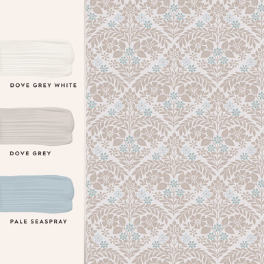 Laura Ashley Margam Dove Grey Wallpaper