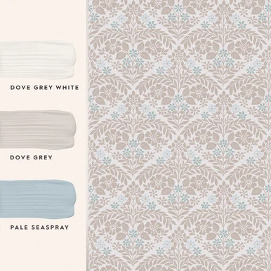 Laura Ashley Margam Dove Grey Wallpaper