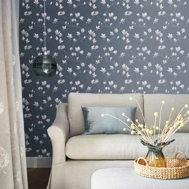 laura ashley magnolia grove dusky seaspray wallpaper