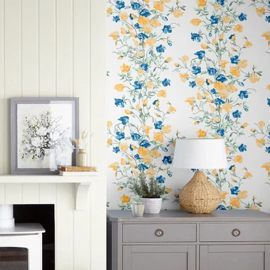 laura ashley charlotte pale gold wallpaper