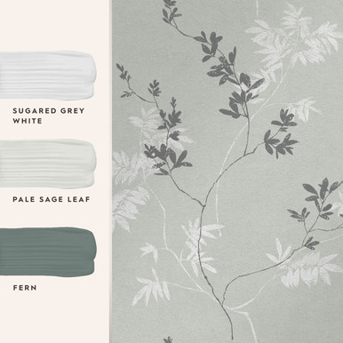 Laura Ashley Mari Mineral Green Wallpaper
