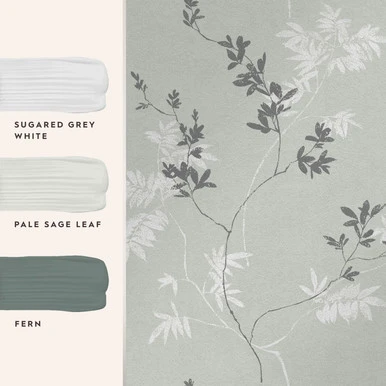 Laura Ashley Mari Mineral Green Wallpaper