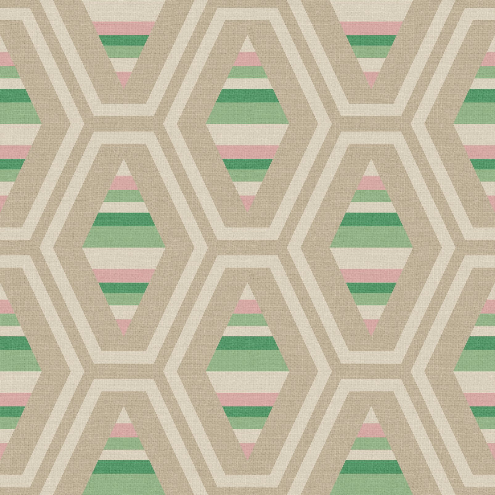 Joules Hallaton Kilim Garden Greens Wallpaper
