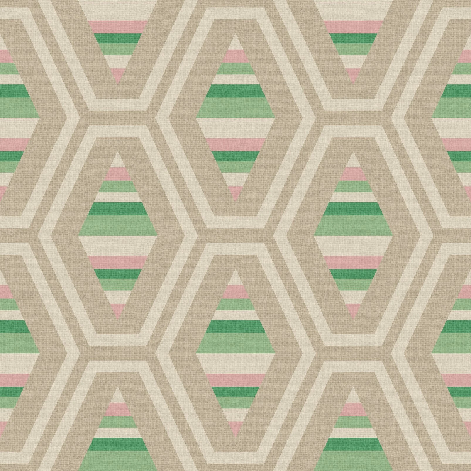 Joules Hallaton Kilim Garden Greens Wallpaper