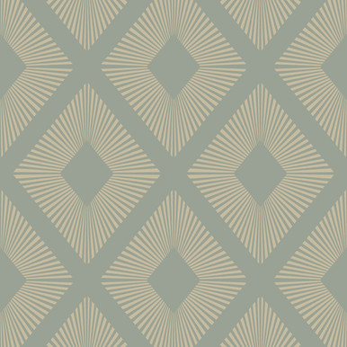 Next Deco Triangle Sage Wallpaper