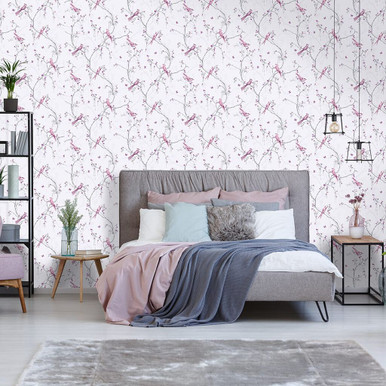 songbird lilac wallpaper