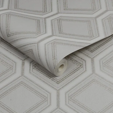 saville row geo grey pale gold wallpaper