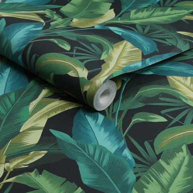 Leaf It Out Midnight Wallpaper