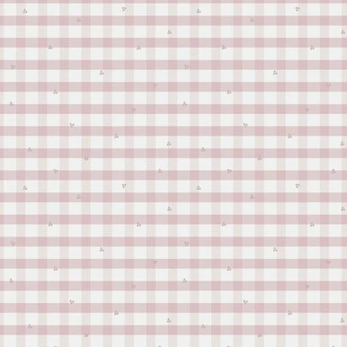 Laura Ashley Gingham Pale Amethyst Purple Wallpaper