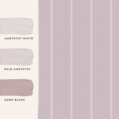 Laura Ashley Saltram Stripe Pale Amethyst Wallpaper