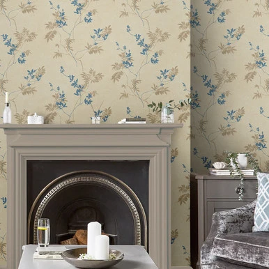 Laura Ashley Mari Gold Wallpaper